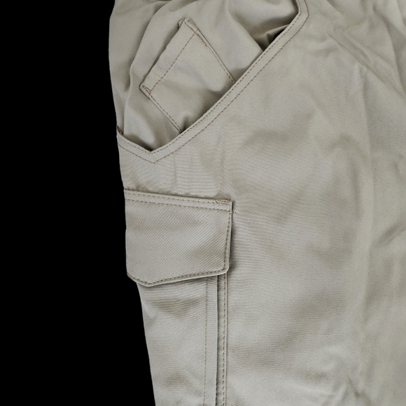 Mens new khaki cargo work pants size Large - Picture 7 of 12